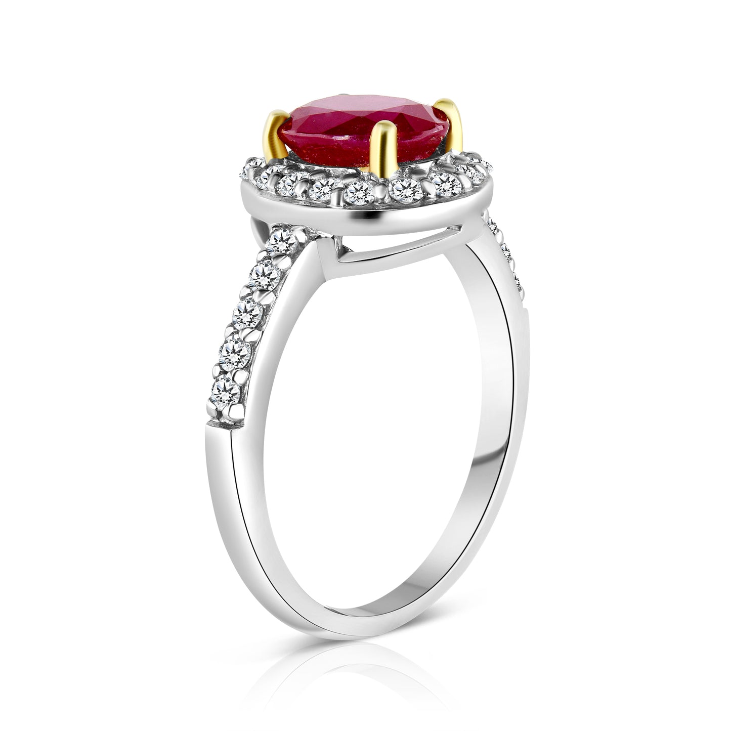 Ruby Halo Ring