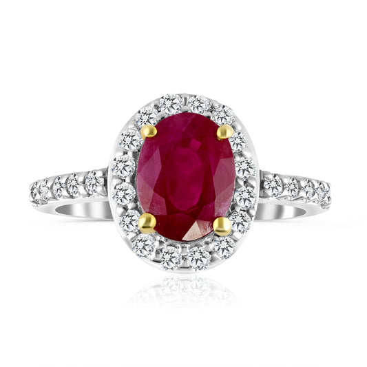 Ruby Halo Ring