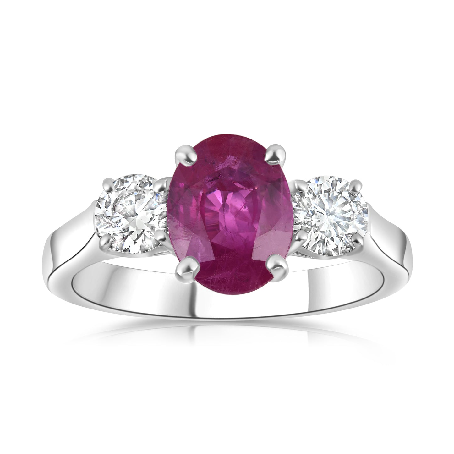 3 Stones Ruby Ring