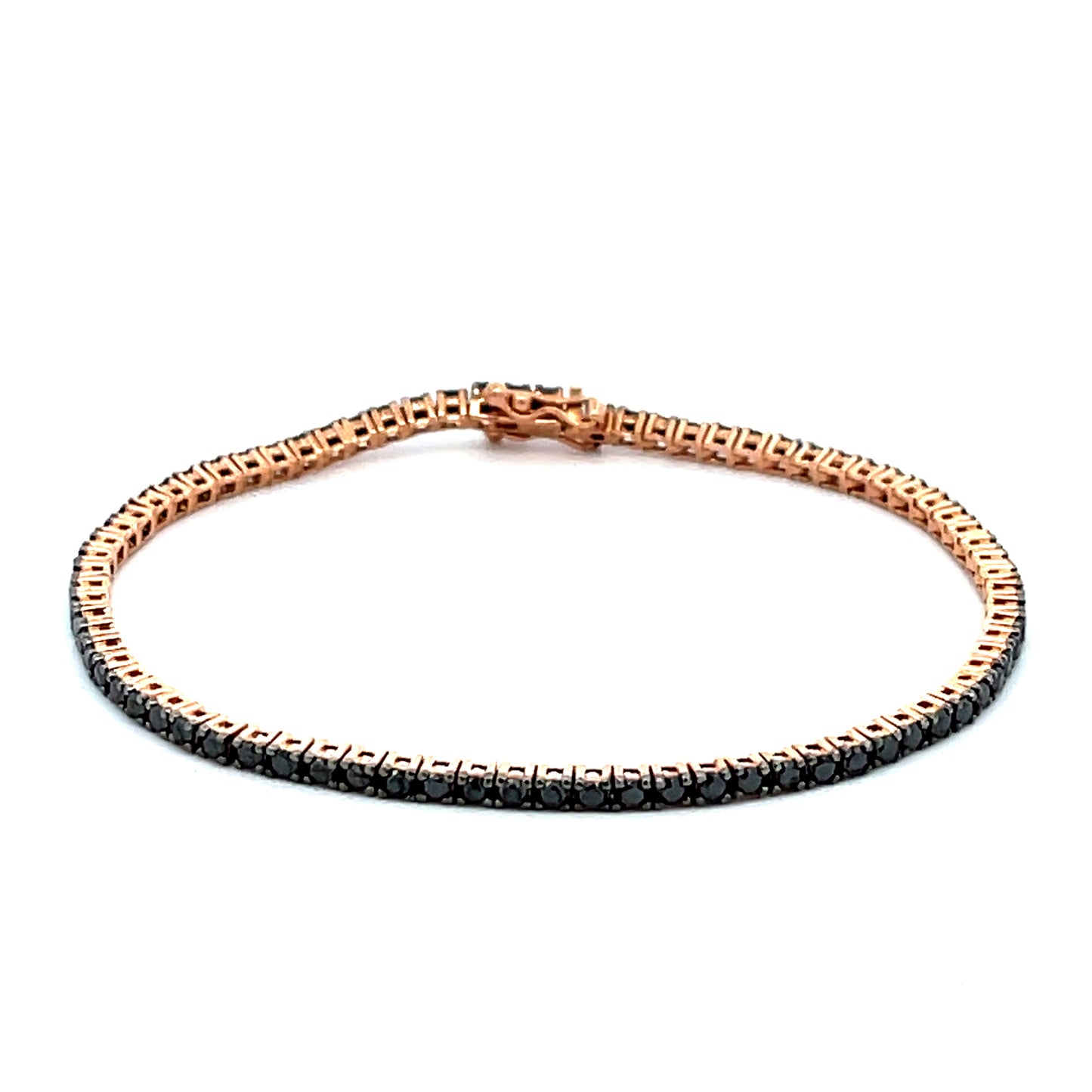 Rose Gold Black Diamonds Bracelet