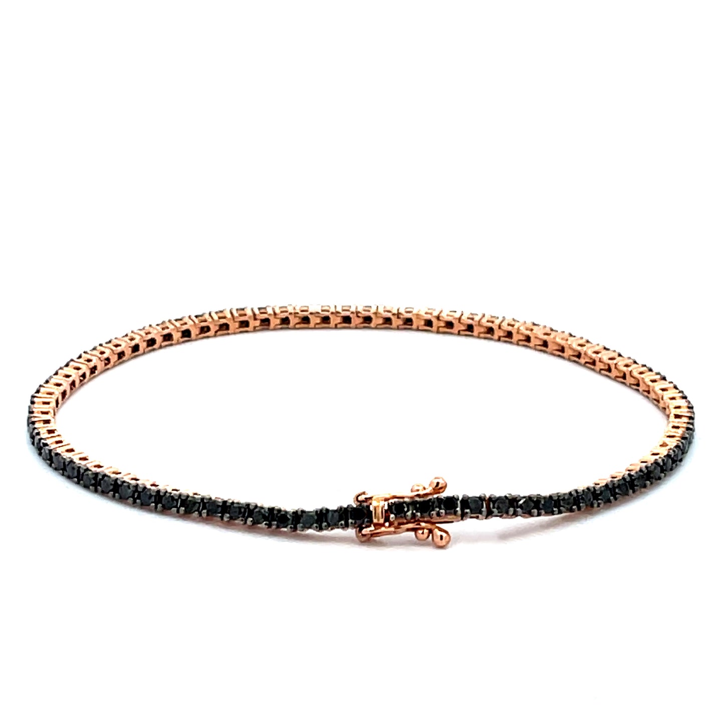 Rose Gold Black Diamonds Bracelet