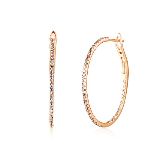 Rose Gold Hoop Earring