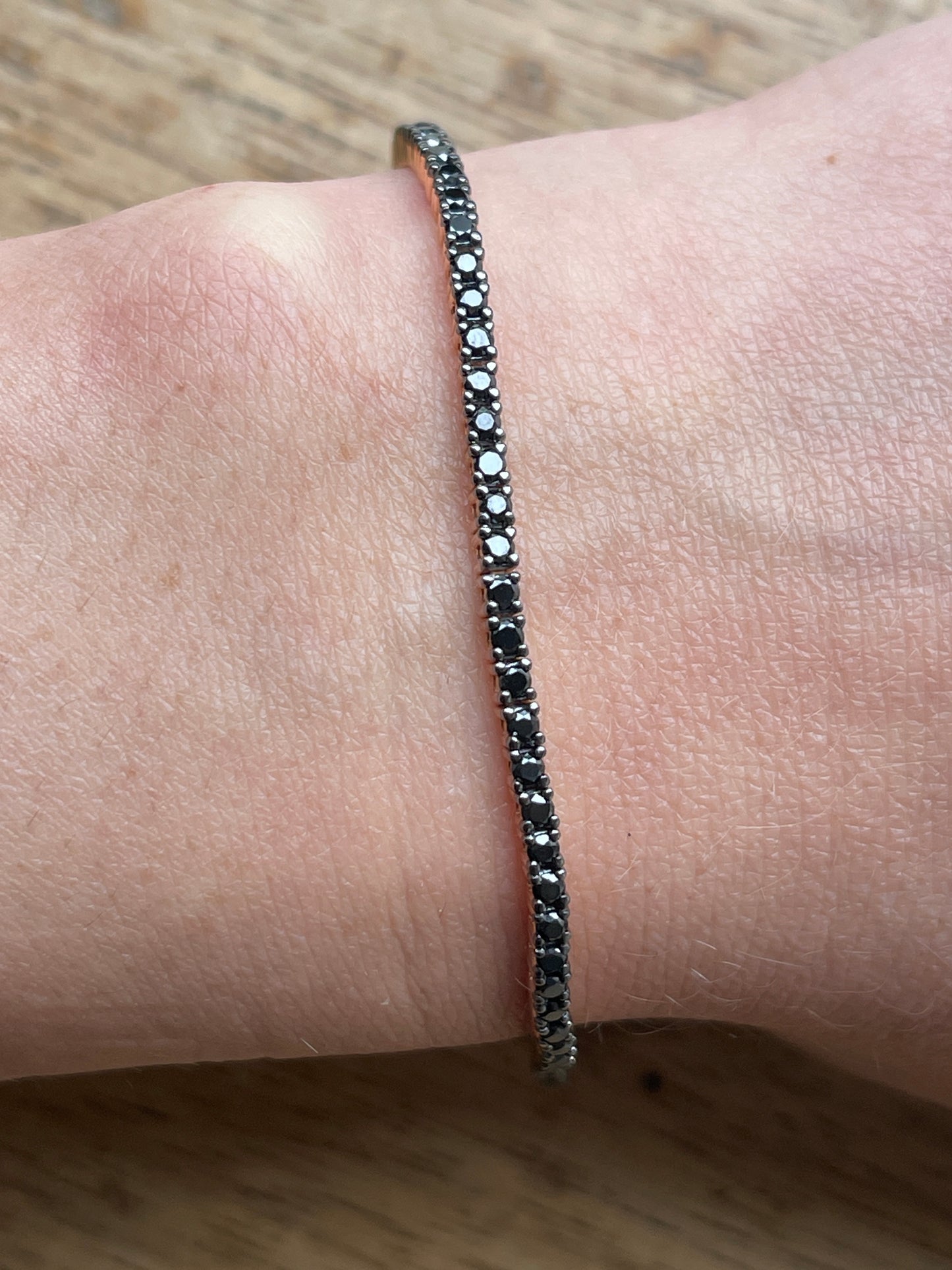 Rose Gold Black Diamonds Bracelet