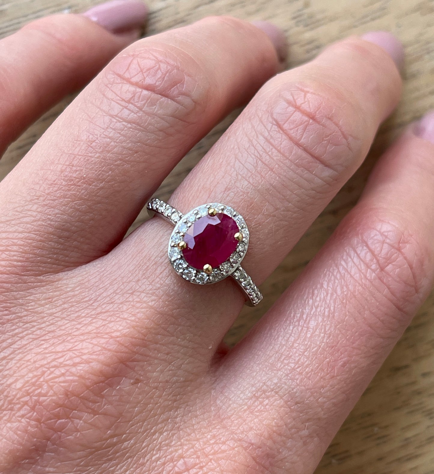 Ruby Halo Ring