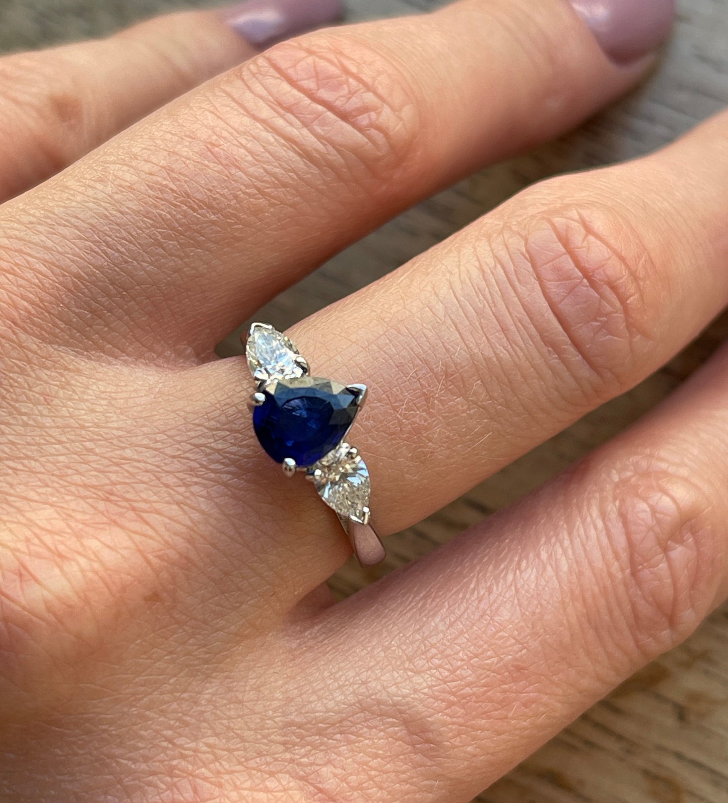 Pear Shape Sapphire Ring