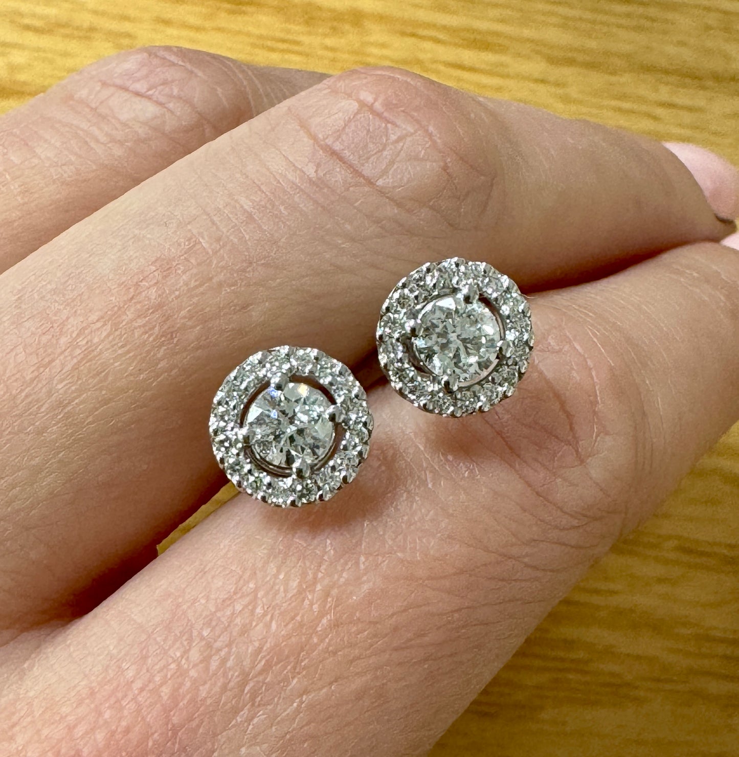 Halo Diamond Earrings