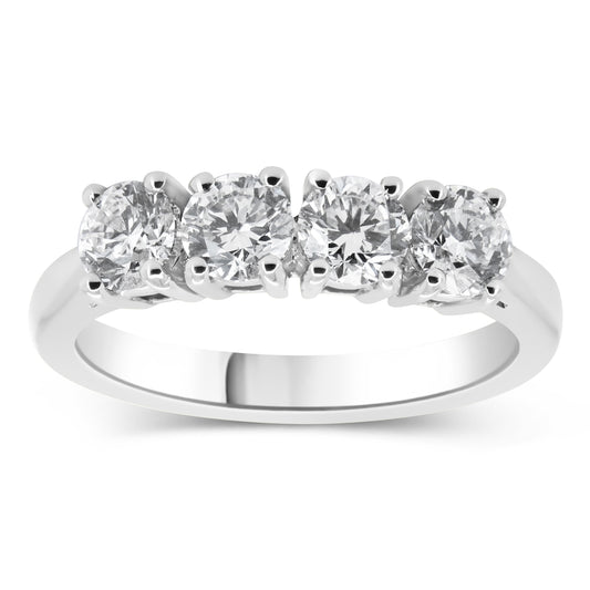 4 Stone Gallery Diamond Ring