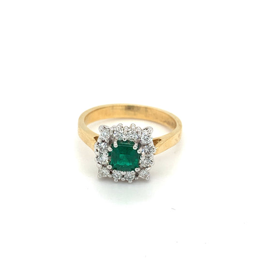 Emerald Cluster Ring