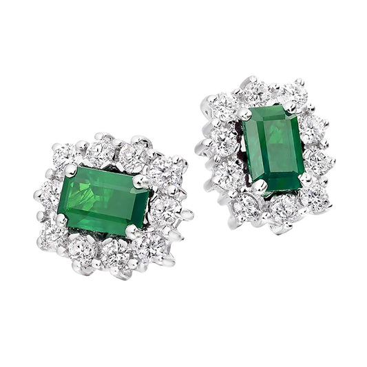 Emerald Cluster Earrings