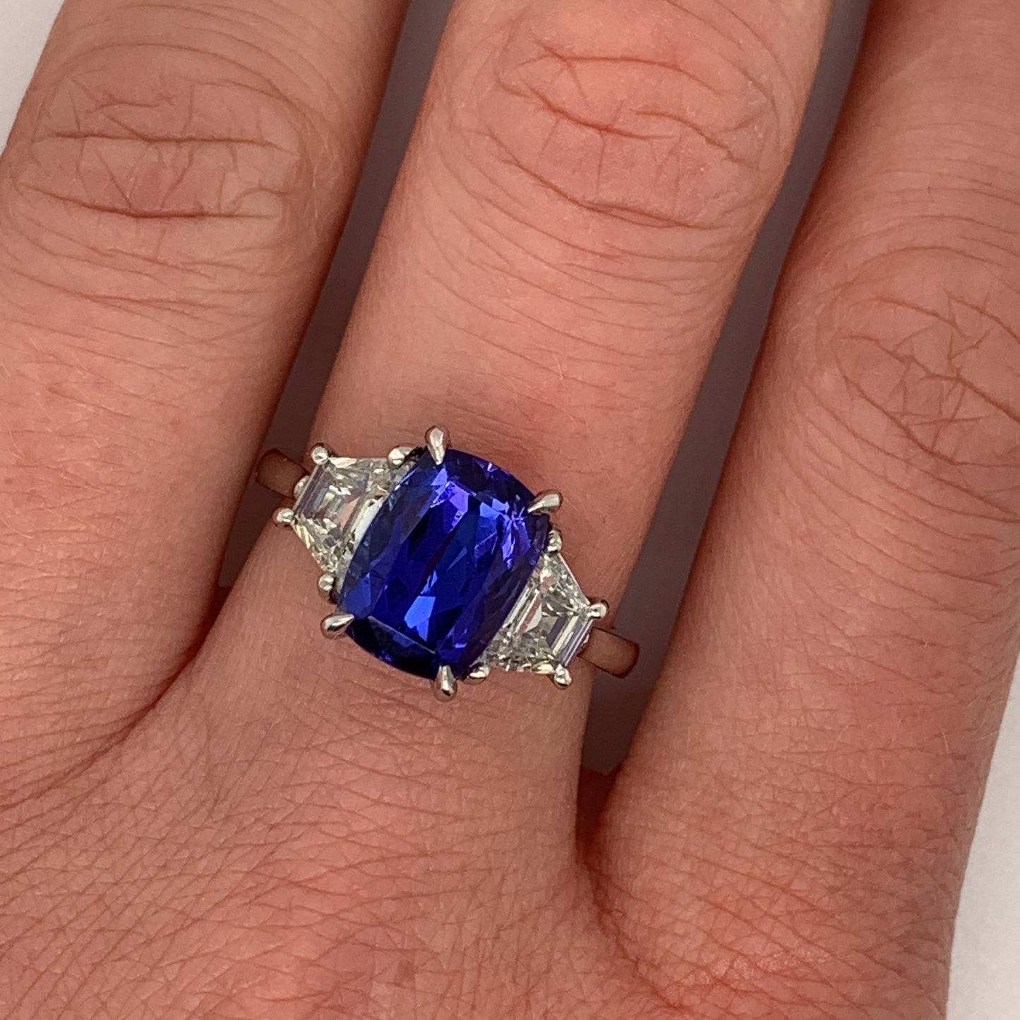 Cushion Tanzanite Ring