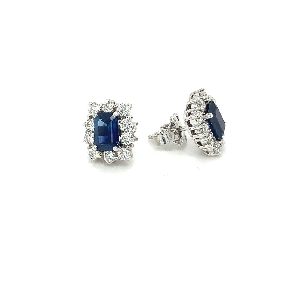 Sapphire cluster earrings