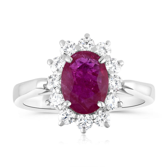 Ruby Cluster ring