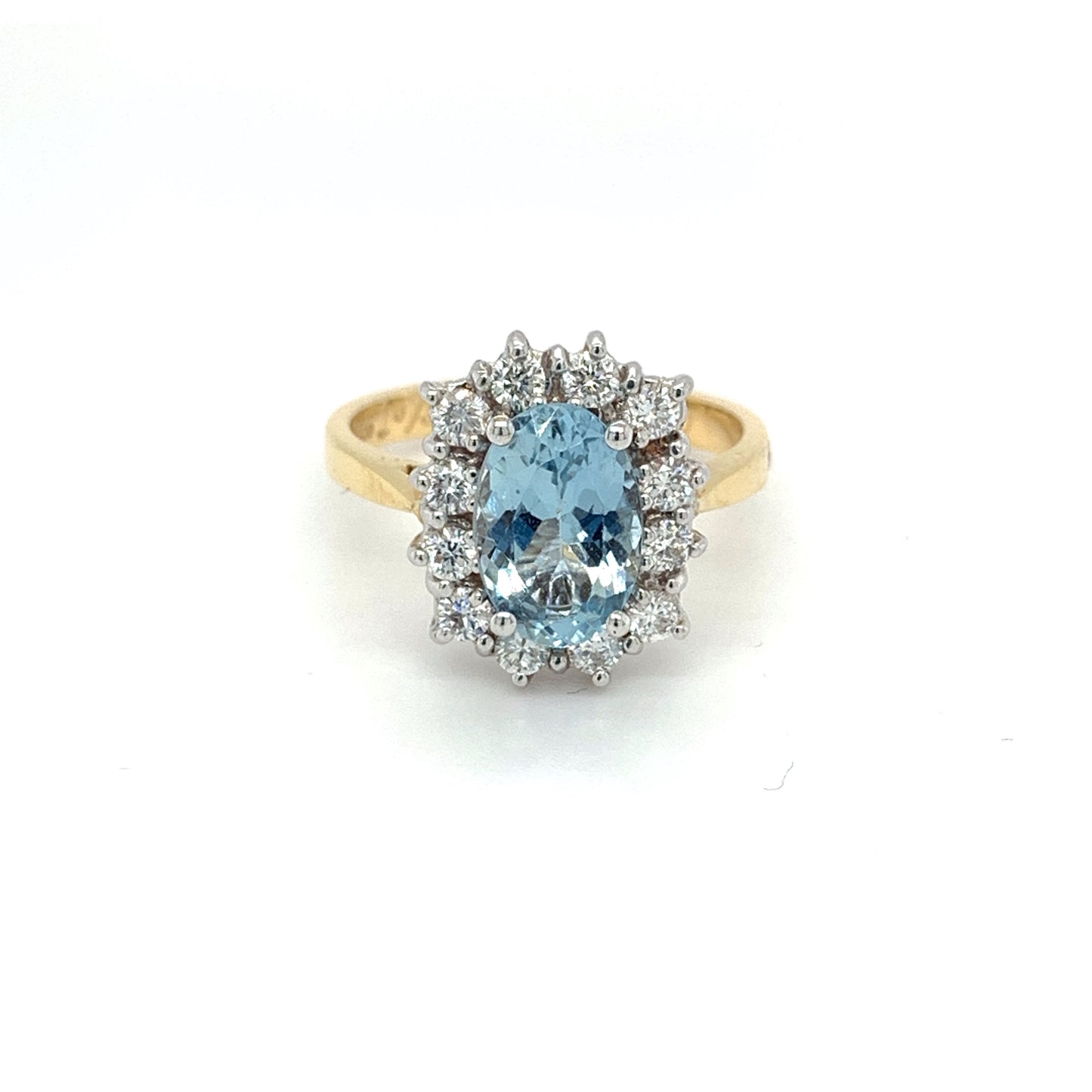 Aquamarine Cluster Ring