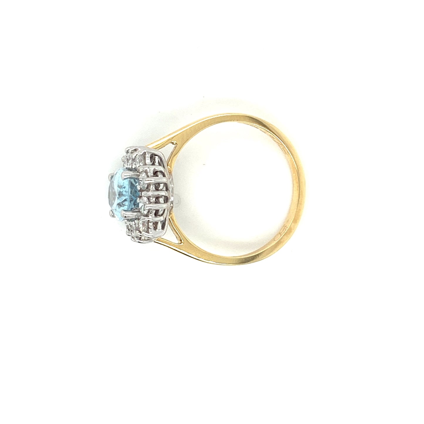 Aquamarine Cluster Ring