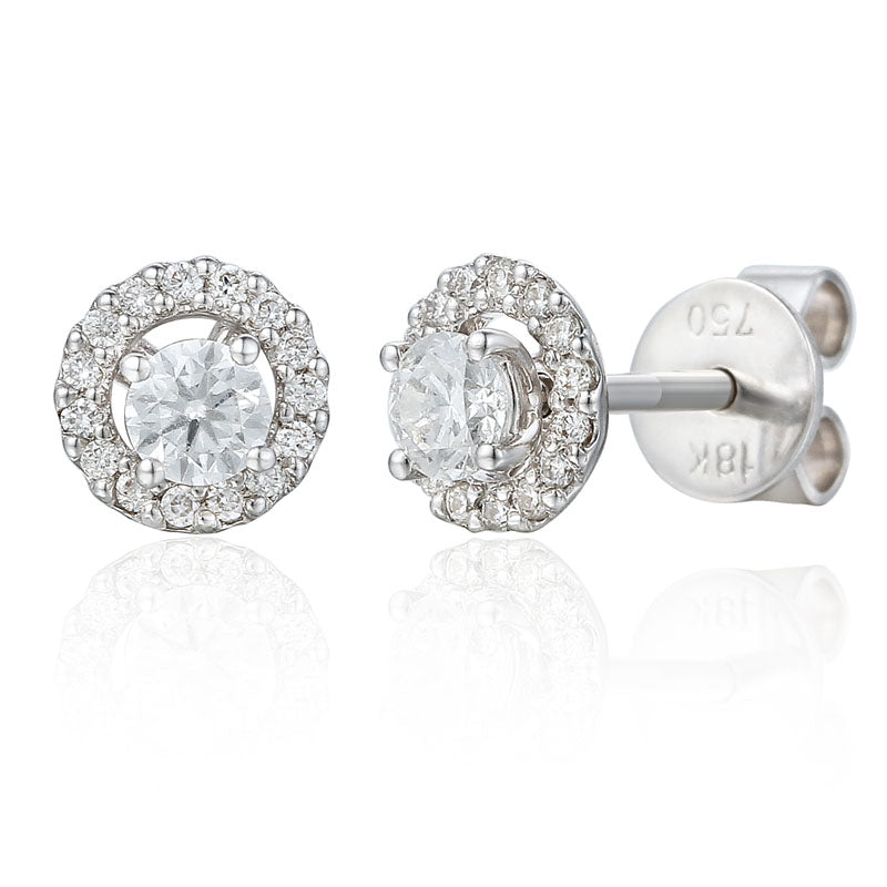 Halo Diamond Earrings