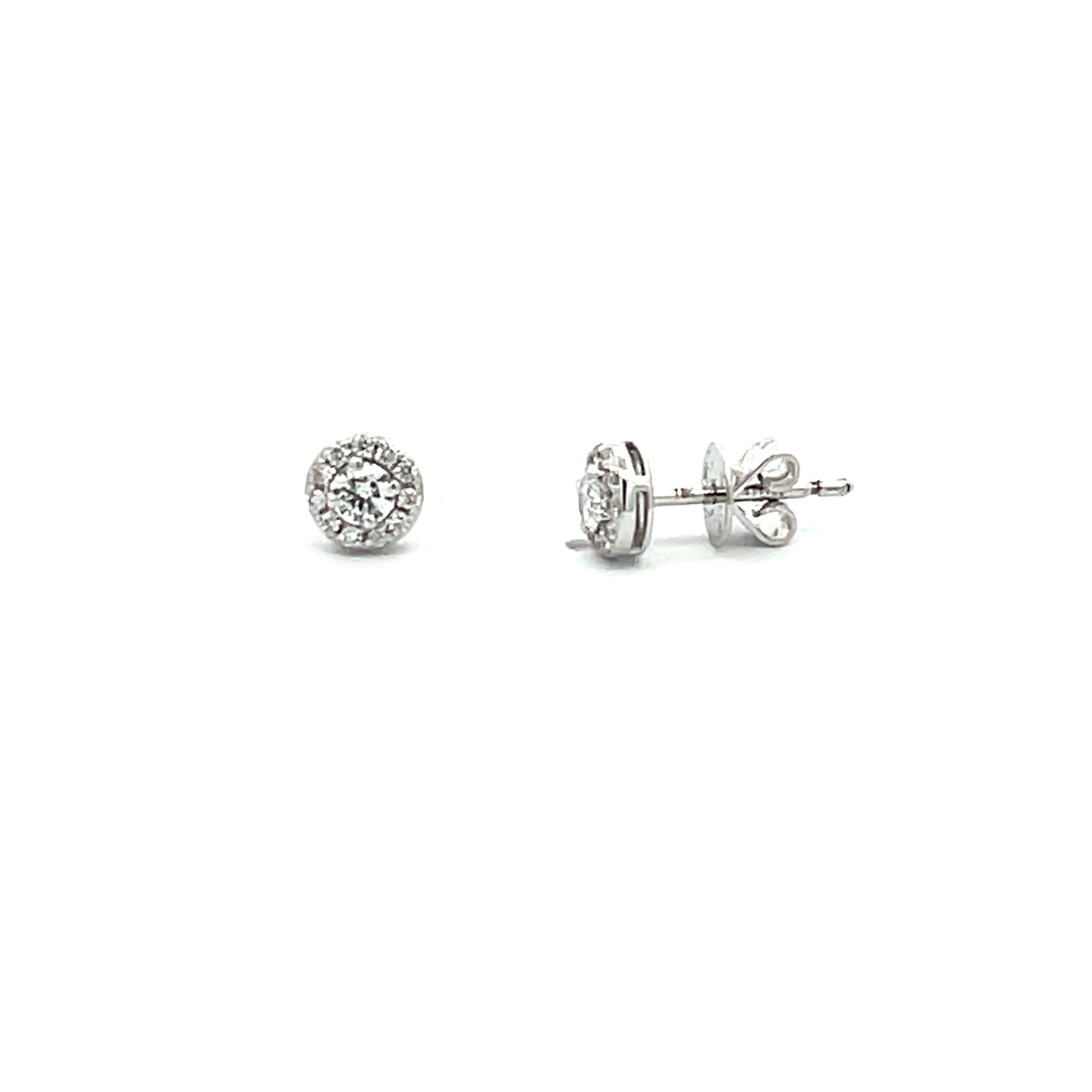 Diamond Halo Earrings