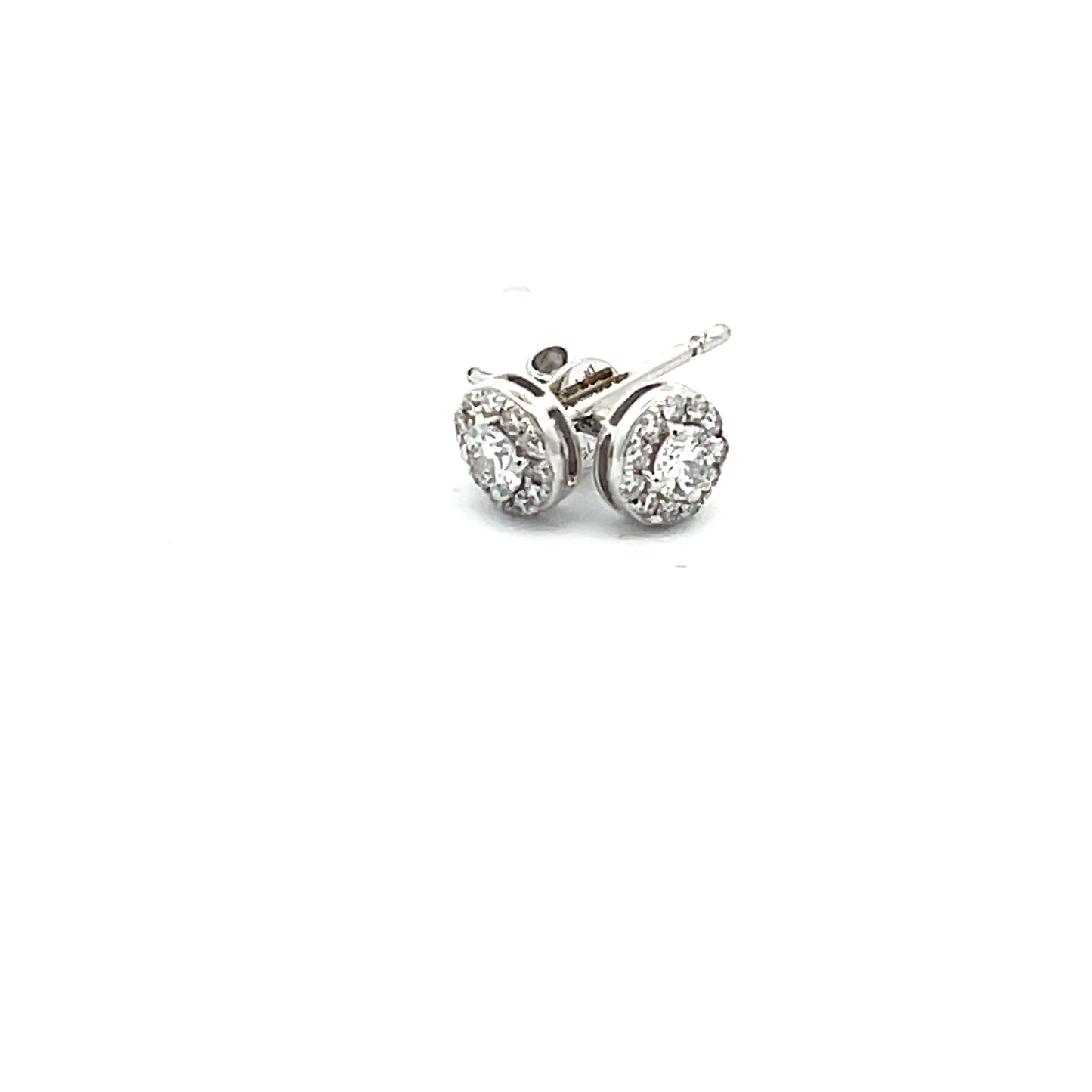 Diamond Halo Earrings