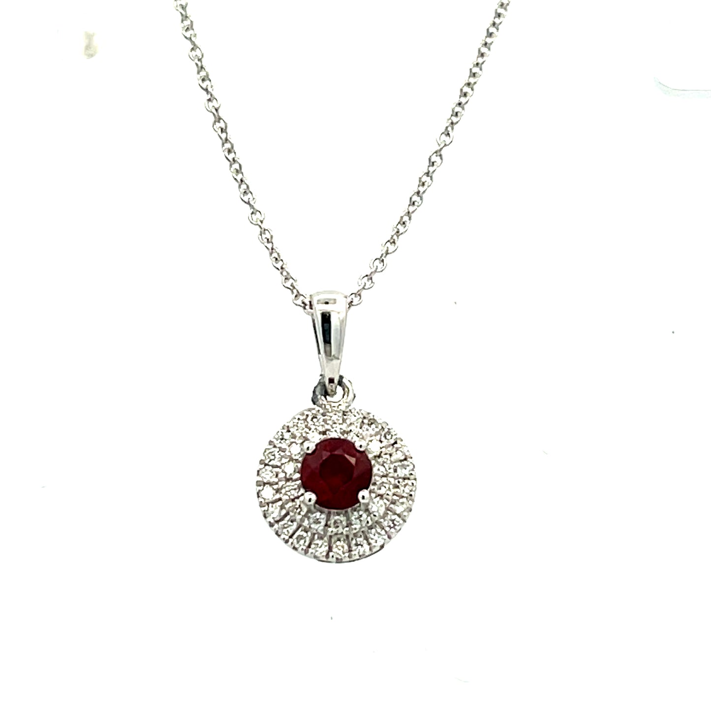 Ruby Halo Pendant