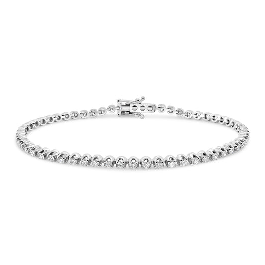 Diamond Tennis Bracelet - Crown Setting