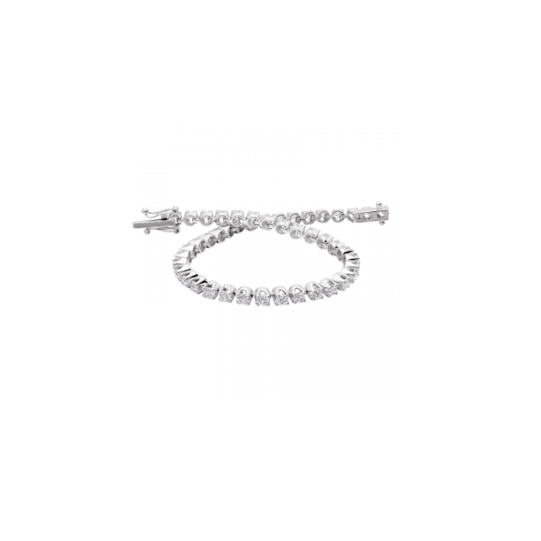 Diamond Tennis Bracelet - Crown Setting