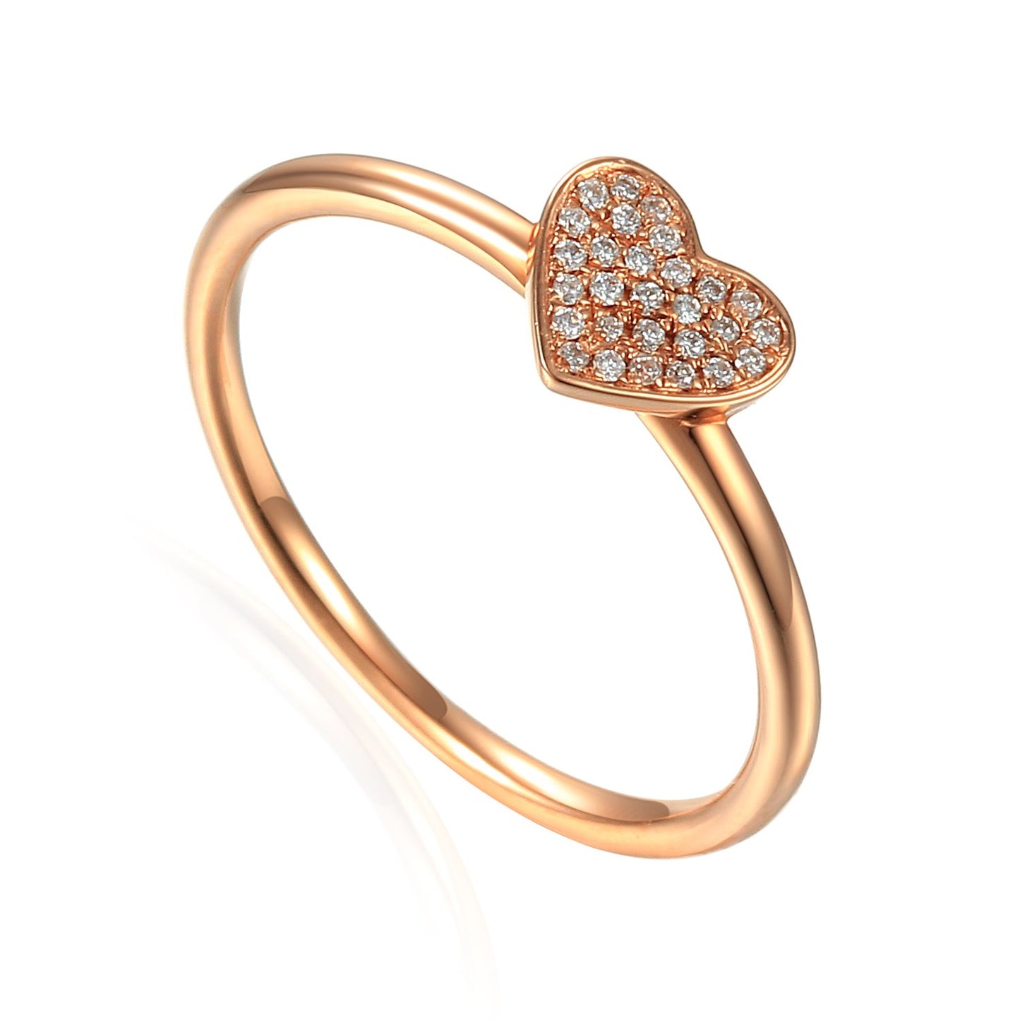 Heart Pave Ring