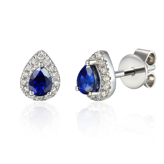 Pear Shape Sapphire Earrings