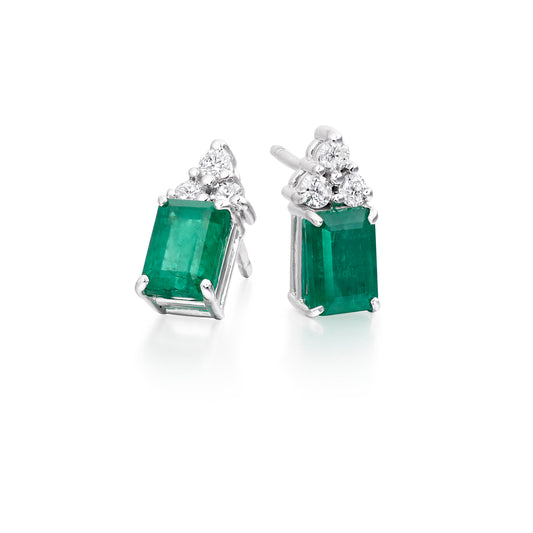 Emerald Crown Earrings