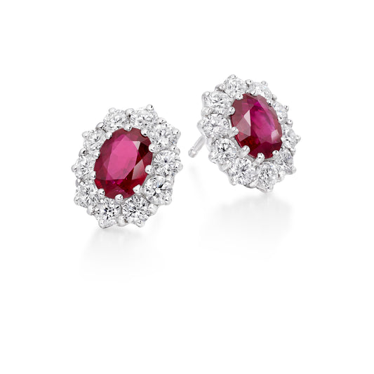 Ruby Pair of Earrings