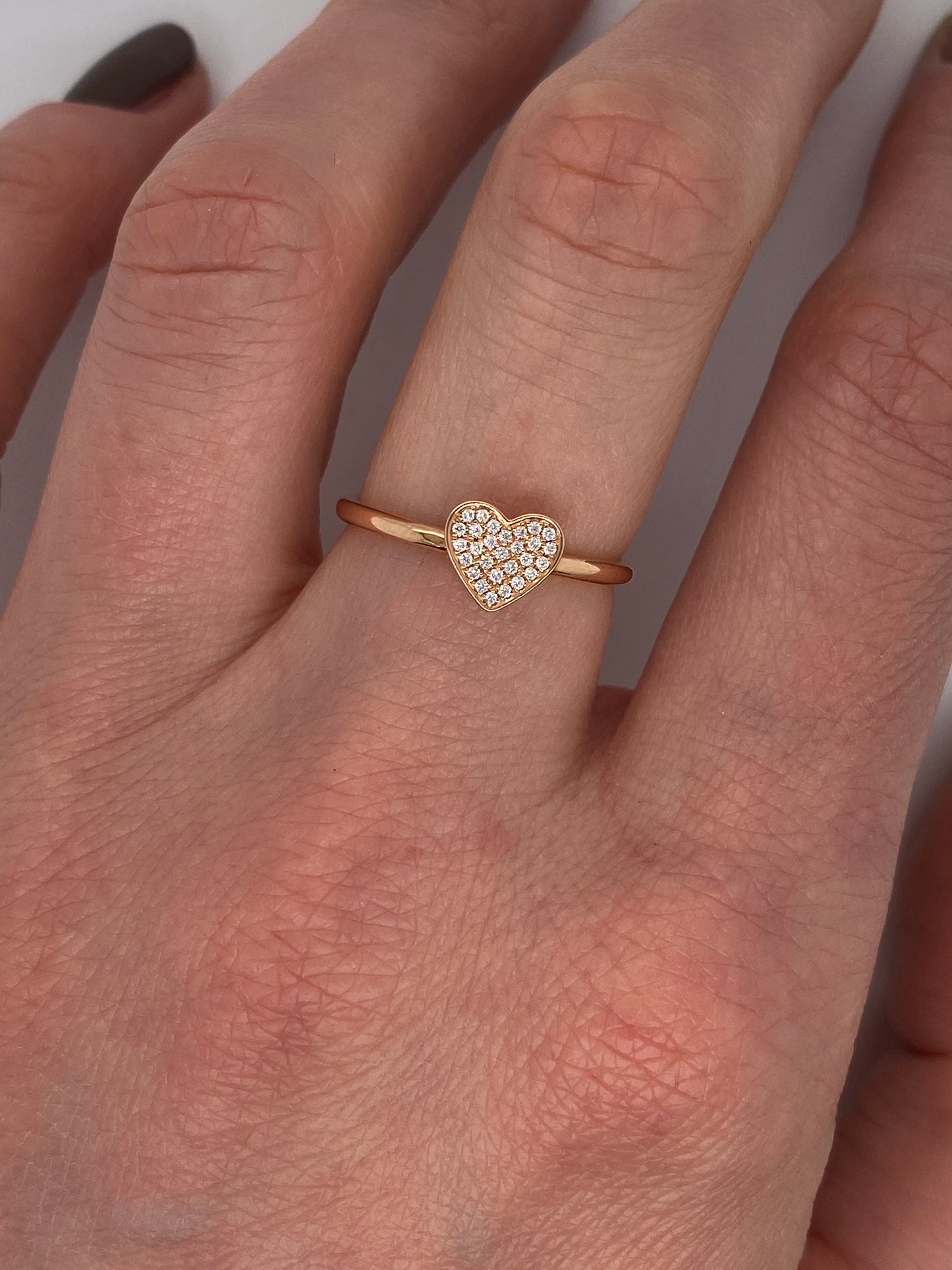 Heart Pave Ring