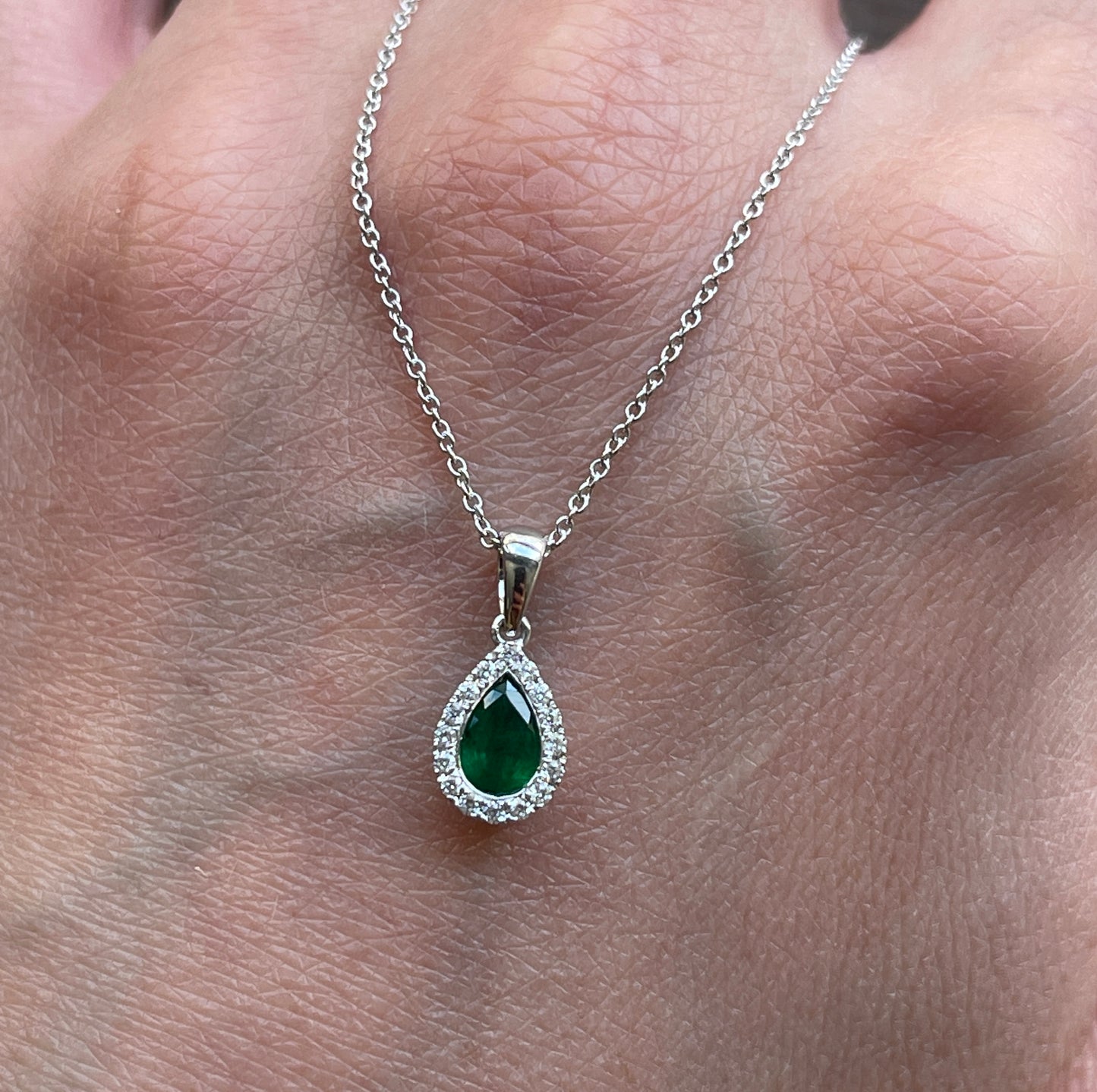 Pear Shape Emerald Pendant