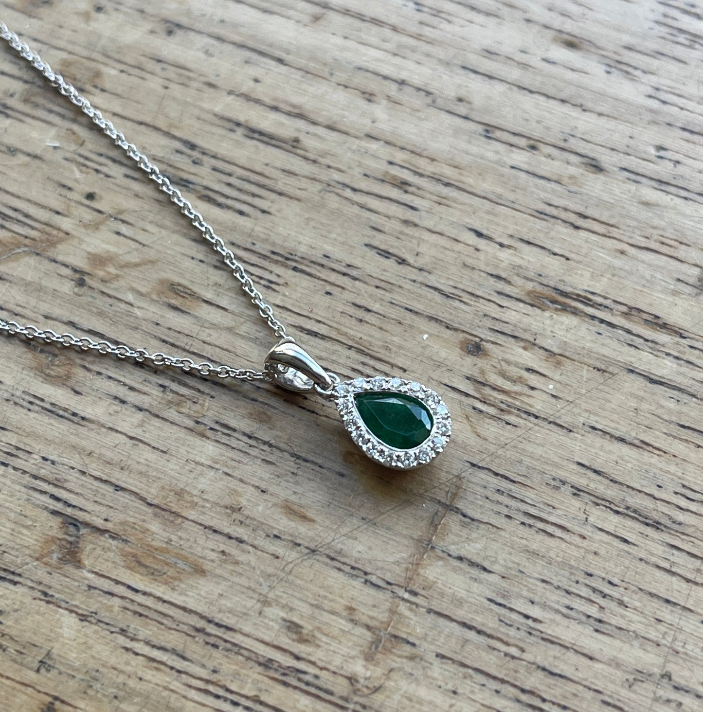 Pear Shape Emerald Pendant