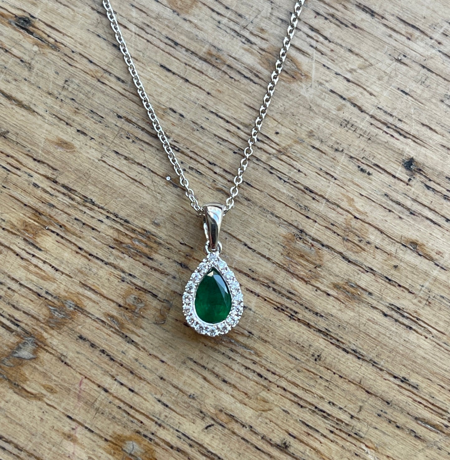 Pear Shape Emerald Pendant