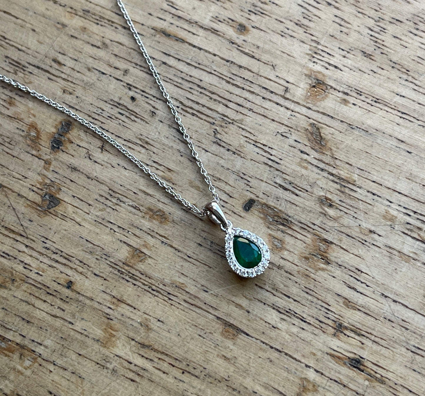 Pear Shape Emerald Pendant