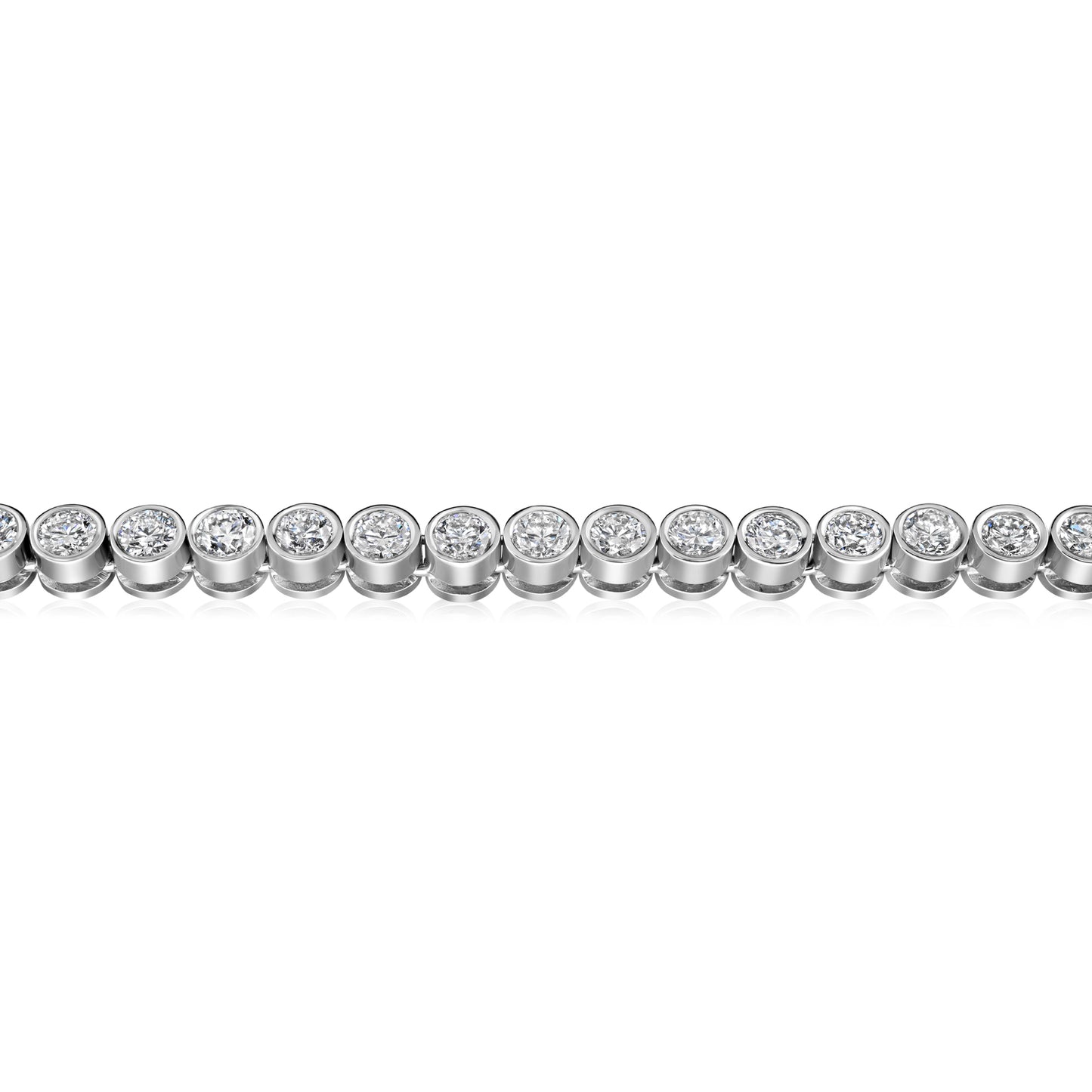 Diamond Rubover Straight Tennis Necklace