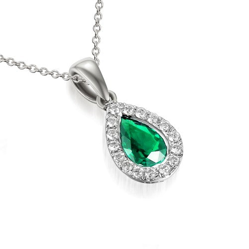 Pear Shape Emerald Pendant