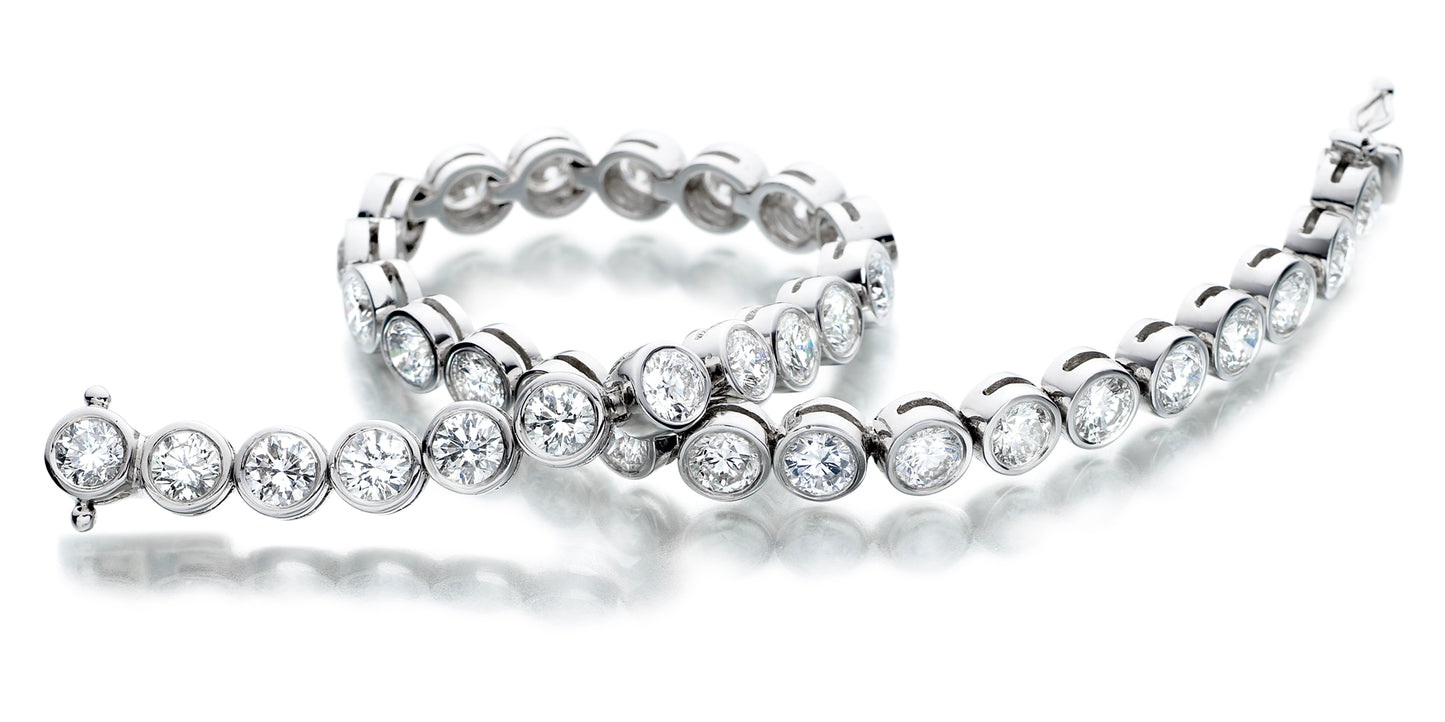 Diamond Tennis Bracelet - Rubover Setting