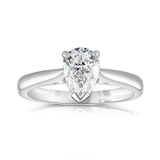 Pear Shape Solitaire Ring