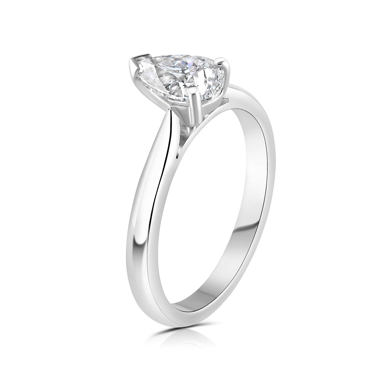 Pear Shape Solitaire Ring