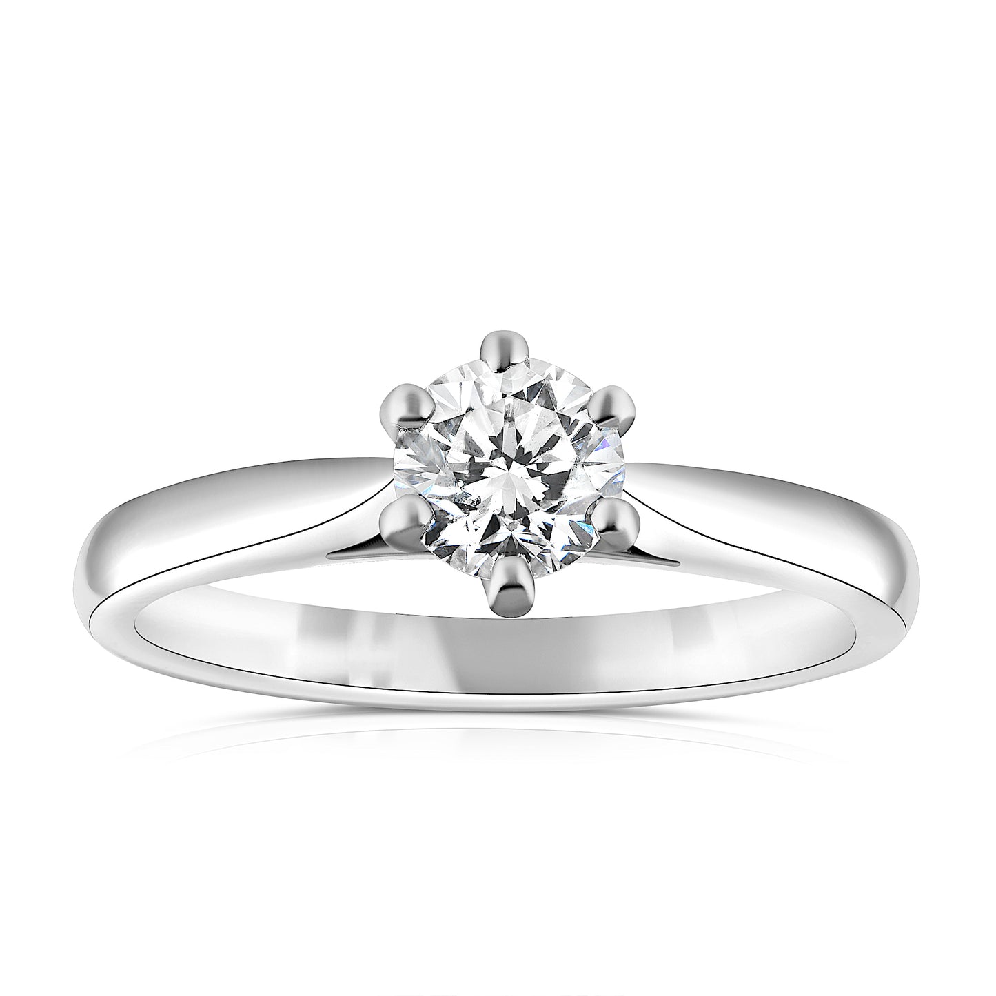 Six Claw Solitaire Ring