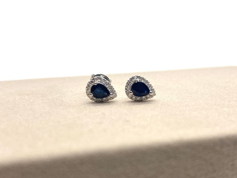 Pear Shape Sapphire Earrings